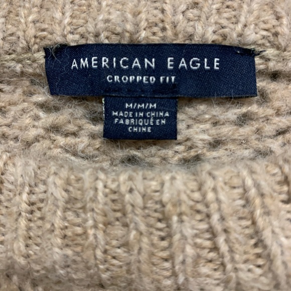 American Eagle cropped tan sweater - Picture 2 of 2